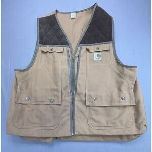 Carhartt VU036 Men's XL Bird Hunting Shooting Zip Up Canvas Duck Vest